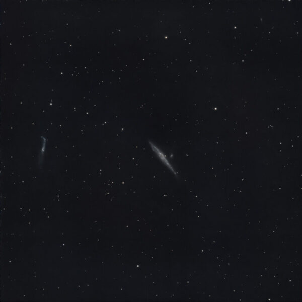 The Whale Galaxy (NGC 4631) and the Hockey Stick Galaxy (NGC 4656 and NGC 4657)