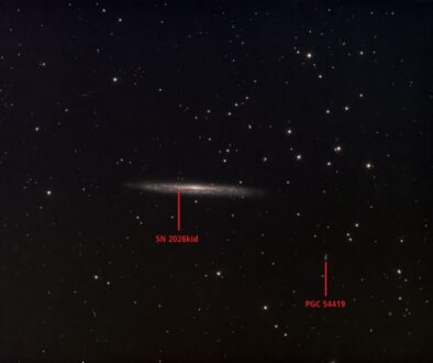 The Splinter Galaxy in Draco (NGC 5907) - Annotated